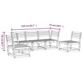  5-dijelni set vrtnih sofa bijeli od masivne borovine | shoptok.hr