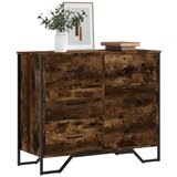 vidaXL Komoda boja dimljenog hrasta 91x35,5x74,5 cm konstruirano drvo Cijene
