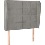  Uzglavlje s ušima svjetlosivo 93x23x118/128 cm baršunasto | shoptok.hr