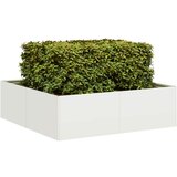 vidaXL Sadilnik Bela 100x100x30 cm Jeklo | Shoptok.si