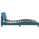  Posteljni okvir z vzglavjem moder 160x200 cm žamet, (21086512) | Shoptok.si
