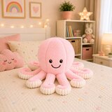  Plišana igračka hobotnica s elastičnim pipcima, ružičasta, 30 cm | shoptok.hr