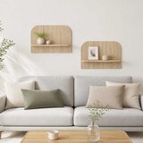  Zidna polica 2 kom. Hrast sonoma 60 x 13,5 x 37,5 cm | shoptok.hr