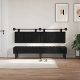  Držeće uzglavlje Zidne Prugasti Crna 190 x 55 x 5 cm tkanina - Crna 180 cm bez LED | shoptok.hr