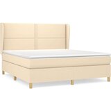  Krevet s oprugama i madracem krem 180x200 cm od tkanine | shoptok.hr