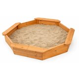 Kinder Home Dečiji drveni peskarnik – model sa 8 strana i 4 sedišta, 134,5×134,5 cm | Eponuda.com