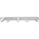 Logilink 19 cable management bar with 5 rotatable and adjustable rings, grey, OR105G