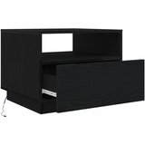  Klub stolić s LED svjetlima crni hrast 50x49x40 cm | shoptok.hr