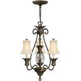 Elstead Lighting Hinkley HK-PLANT3-PZ - Luster na lancu PLANTATION 4xE14/40W/230V bronzan Cene