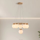  Brilagi - Visilica na sajli VISBY WOOD 6xE27/60W/230V, prečnik 58 cm, drveni | Eponuda.com
