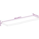 Stolna ploča sa živim rubom 120x30x2 5cm od masivnog drva manga | shoptok.hr