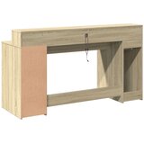  pisalna miza z LED osvetlitvijo, inženirski les, sonoma hrast, 160x55x91 cm | Shoptok.si