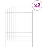  Vrtna Ograda 2 pcs Bijelo 170 x 225 cm Čelik s prahom premazan | shoptok.hr