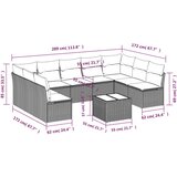  10-dijelni set vrtnih sofa s jastucima bež od poliratana | shoptok.hr