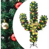 vidaXL Božićni kaktus sa stalkom i LED žaruljama zeleni 150 cm PVC Cijene