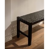 Kave Home Črna usnjena klop Calixta – | Shoptok.si