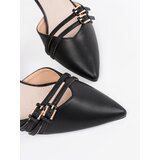 GOODIN Black pumps with open heel | Shoptok.si