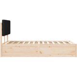  Krevetni okvir s tapiciranim uzglavljem Crna 150 x 200 cm | shoptok.hr