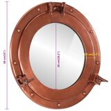  Zidno ogledalo Ø 38 cm od aluminija i stakla | shoptok.hr