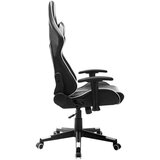 vidaXL Gaming stol črno in belo umetno usnje | Shoptok.si