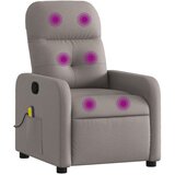vidaXL Masažni naslonjač od tkanine smeđesivi | shoptok.hr