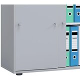 MID.YOU pisarniška omara lona l, siva | Shoptok.si