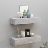  Zidne police s ladicama 2 kom boja betona 60 x 23,5 x 10 cm MDF | shoptok.hr