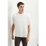 Dewberry 75226 Mens Oversized Fit Crew Neck T-Shirt-WHITE | shoptok.hr