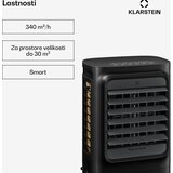 Klarstein Breezcube pametni zračni hladilnik z vodnim hlajenjem | 340 m³/h | 10 l | 30 m² | 3 načini | 50 W | Shoptok.si