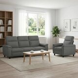  Set sofe 2 pcs Tamnosiva Tkanina - Tamnosiva 1 sjedalo + trosjed | shoptok.hr