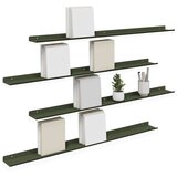  Polica na zidu Zidne 4 pcs Maslinasto zelena 100 x 9 x 2 5 cm - Maslinovo zelena 100 x 9 cm 4 | shoptok.hr