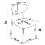 Hanah home Vina set stolica, 56x76x97 cm, 6 dijelova, svijetlosiva | Eponuda.ba