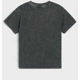 Sinsay Pamučna majica loose fit s ispranim efektom i prišivkom | shoptok.hr