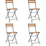  5-dijelni sklopivi bistro set masivno bagremovo drvo i čelik | shoptok.hr