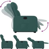  Naslonjač na podizanje od tkanine tamnozeleni | shoptok.hr
