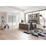 XORA POSTELJA BOXSPRING 140 cm x 200 cm , tekstil, leseni material siva | Shoptok.si