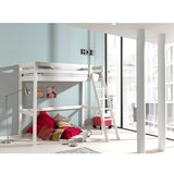 Vipack bela dvignjena otroška postelja iz masivnega bora s prostorom za shranjevanje 90x200 cm pino – | Shoptok.si