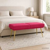  Klupa s dvostrukim slojem Vinska crvena 120 x 45 x 46 cm Baršun | Eponuda.com
