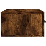  Zidni noćni ormarići 2 kom dimljenog hrasta 35x35x20 cm Smeđa | Shoptok.si