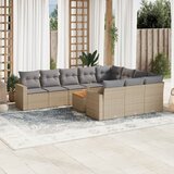  11-dijelni set vrtnih sofa od poliratana s jastucima bež | shoptok.hr