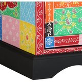  Klub stolić višebojni 90x50x40 cm masivno drvo mango | Shoptok.si