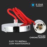  Kabl za napajanje 1xE27/60W/230V crvena/sjajni hrom | Eponuda.com