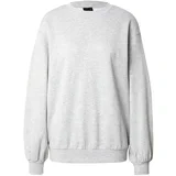 Gina Tricot Sweater majica 'Rhinestone' siva melange