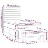  S oprugama i madracem plavi 80x200 cm od tkanine | shoptok.hr