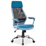  Uredska stolica Q-336 - membranska tkanina + tkanina - plava | shoptok.hr