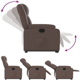  Naslonjač na podizanje od umjetne kože smeđi | shoptok.hr