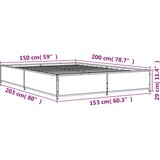 vidaXL Posteljni okvir sonoma hrast 150x200 cm inž. les in kovina, (21128091) | Shoptok.si