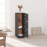  Visoka komoda siva 34 x 40 x 108 5 cm od masivne borovine | shoptok.hr