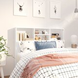 Maison Chic vzglavna omarica - nočna omarica - posteljna omarica bela 120x19x103,5 cm, (21705132) | Shoptok.si