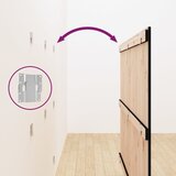  Zidno uzglavlje crni 166x3x110 cm od masivne borovine | shoptok.hr